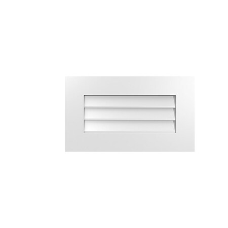 Ekena Millwork Vertical Surface Mount PVC Gable Vent: Non-Functional, w/ 3-1/2"W x 1"P Standard Frame, 24"W x 14"H GVPVE24X1401SN